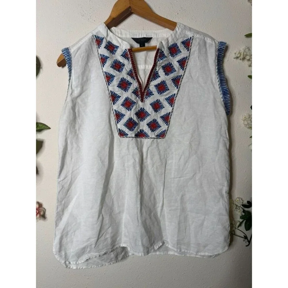 J.Crew embroidered tunic slight flaw under arm